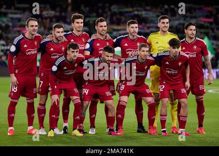 Sevilla, Spanien. 18. Januar 2023. Anfang 11 von Osasuna für das Spiel Copa del Rey zwischen Real Betis und Osasuna im Estadio Benito Villamarin in Sevilla. (Foto: Gonzales Photo/Alamy Live News Stockfoto