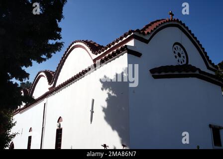 Griechenland, Dodekanes, Rhodos Island Platanias traditionelles Dorf Stockfoto