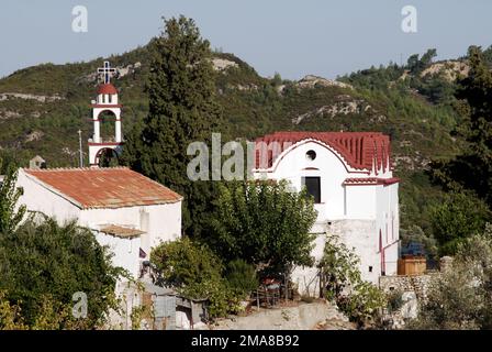 Griechenland, Dodekanes, Rhodos Island Platanias traditionelles Dorf Stockfoto