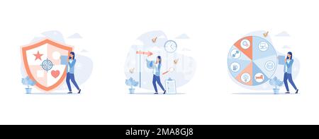 Vertrauenskonzept. Die Person führt ein privates Gespräch, vertrauliche Kommunikation. Vertrauenseigentum, beruhigende Partnerschaften, Verurteilung. Schutz von in Stock Vektor