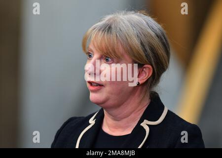 Edinburgh Scotland, UK 19. Januar 2023 Shona Robison im Schottischen Parlament. Live-Nachrichten von sst/alamy Stockfoto
