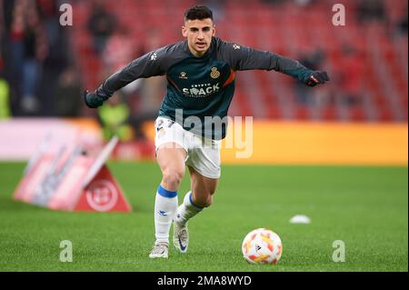 Ruben Sanchez von RCD Espanyol während des Spiels Copa del Rey zwischen Athletic Club und RCD Espanyol im San Mames Stadium am 18. Januar 2023 in Bilbao, Stockfoto