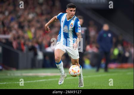 Ruben Sanchez von RCD Espanyol während des Spiels Copa del Rey zwischen Athletic Club und RCD Espanyol im San Mames Stadium am 18. Januar 2023 in Bilbao, Stockfoto