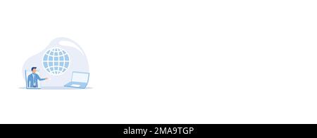 Globales Covid-2019-Reaktionskonzept, Entwicklung mobiler Anwendungen, Start eines Unternehmensprojekts, flacher Vektor, moderne Illustration Stock Vektor