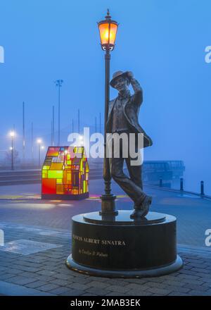 Frank Sinatra Statue in Hoboken, New Jersey. Stockfoto