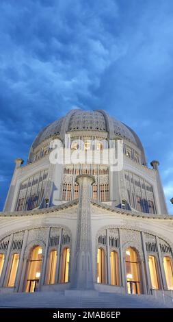 Das Bahai House of Worship in Wilmette, Illinois, USA. Stockfoto