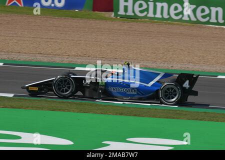 Felipe Drugovich Roncato ist ein brasilianisch-italienischer Rennfahrer und 2022 FIA Formel 2 Champion bei MP Motorsport. Stockfoto