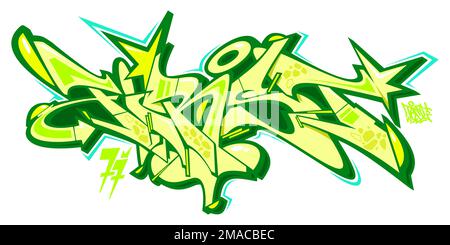 Farbenfrohe Abstrakte, Isolierte Graffiti Street Art Style – Vorlage Für Vektor-Illustration Mit Der Ersten Beschriftung Des Wortes Stock Vektor