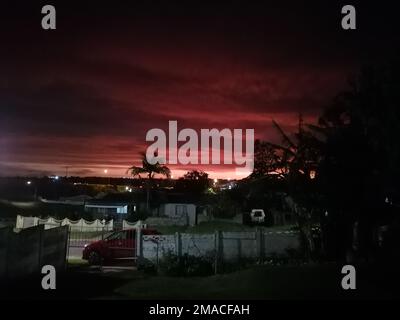 Nachtsicht auf Braelynn East London in Südafrika Stockfoto