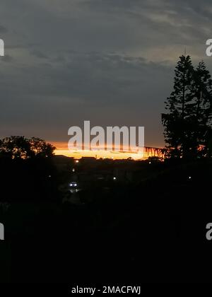 Nachtsicht auf Braelynn East London in Südafrika Stockfoto