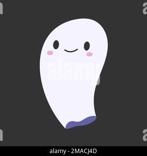 "Loth Ghosts. Fliegende Phantome. Halloween gruseliges Geistermonster. Weihnachtssilhouetten. Flache Vektordarstellung isoliert auf weißem Hintergrund Stock Vektor