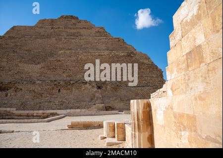 Djoser Stufenpyramide, Sakkara, Kairo, Ägypten Stockfoto