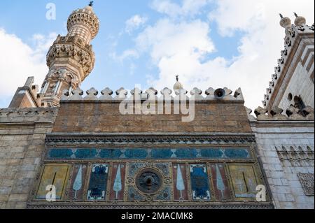 Al-Azhar-Moschee, Khan al Khalili, Kairo, Ägypten Stockfoto