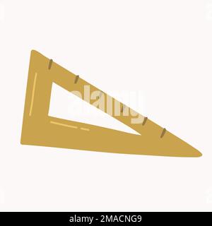 Schulwinkelmesser. Vektorkonstruktion isoliert auf weißem Hintergrund Stock Vektor