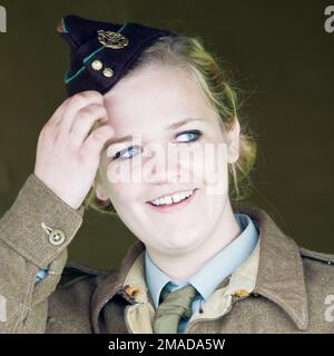 Frauen des WW2. Britischen Armee Hilfsdienstes Stockfoto