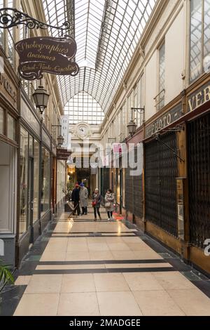 Passage Verdeau Passage Jouffroy Les Panoramas Paris Stockfoto