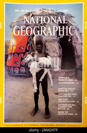 Ausgabe des Magazins National Geographic Juni 1981 Stockfoto