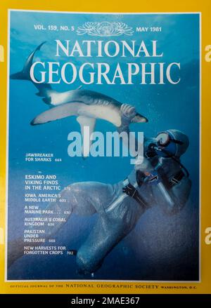 Ausgabe des Magazins National Geographic Mai 1981 Stockfoto