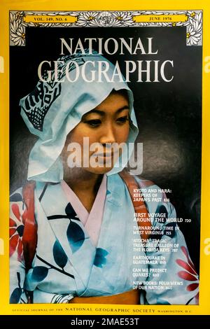 Ausgabe des Magazins National Geographic Juni 1976 Stockfoto