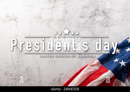 Bannervorlage für den Presidents Day Stockfoto