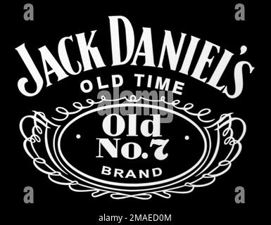 Chisinau, Moldawien 16. November 2016: Das Logo der Marke Jack Daniels auf einem Computerbildschirm, Tennessee Whiskey. Jack Daniel's ist eine Marke von Sauermash Stockfoto