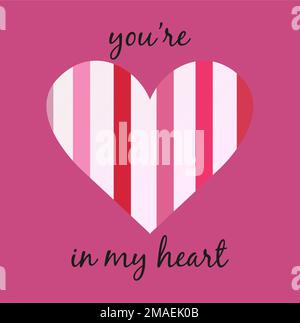 Happy Valentine's Day Umschlag mit wegfliegenden Papierherzen. Vektordarstellung. Love Inside Konzept. Stockfoto