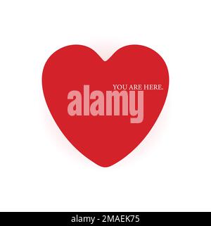 Happy Valentine's Day Umschlag mit wegfliegenden Papierherzen. Vektordarstellung. Love Inside Konzept. Stockfoto