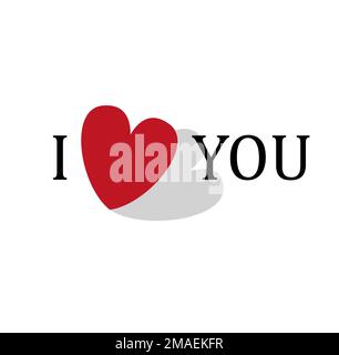 Happy Valentine's Day Umschlag mit wegfliegenden Papierherzen. Vektordarstellung. Love Inside Konzept. Stockfoto