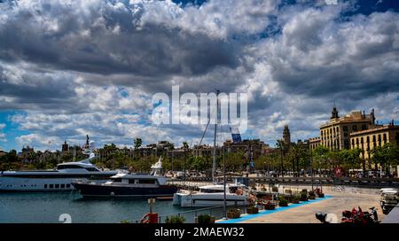 Port, Moll de la Fusta, Barcelona, Katalonien, Spanien Stockfoto