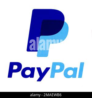 Chisinau, Moldau, 19. september 2018: PayPal-Logo auf Papier. PayPal ist ein internetbasierter digitaler Geldtransferservice Stockfoto