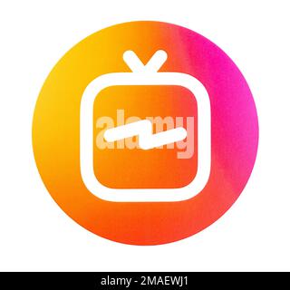 Chisinau, Moldau - 19. september 2018: Instagram TV-Logo. IG TV. IGTV-Logo. Stockfoto