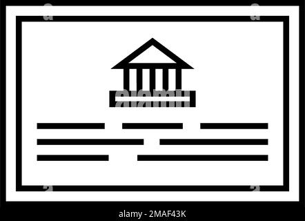 Symbol Für Staatsanleihen. Monetäre Schulden. Bearbeitbarer Vektor. Stock Vektor