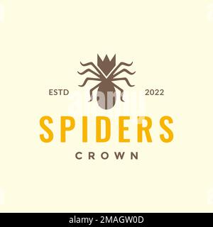 spider Tarantel King Crown Hüftslip farbiges Logo Muster Vektorsymbol Illustration Vorlage Stock Vektor