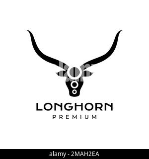 Head Long Horn impala Savanna Wildtiere Modern geometrisches Kreisdesign Logo Symbol Illustration Vorlage Stock Vektor
