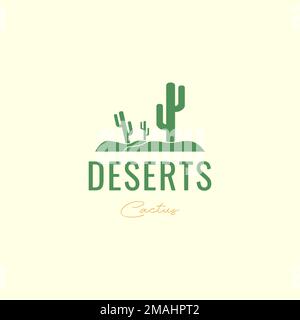 Pflanze Wüstenkaktus saguaro isoliertes Logo Design Vektor Symbol Illustration Vorlage Stock Vektor