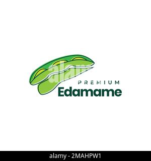 Gemüse Edamam Pflanze Erdnuss Lebensmittel farbenfrohes Logo Design Vektorsymbol Illustration Vorlage Stock Vektor