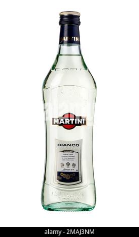 CHISINAU, MOLDAWIEN - 25. Dezember 2015 : Martini ein berühmter italienischer Wermut ist die weltweit viertmächtigste alkoholische Marke, die Ma in Turin produziert Stockfoto