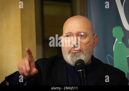 Stefano Bonaccini, Kandidat für das Amt des Staatssekretärs der Demokratischen Partei und Präsident der Region Emilia Romagna Stockfoto