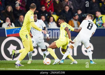 Vilarreal, Spanien. 19. Januar 2023. Spanisches Fußballspiel Villarreal gegen Real Madrid im La Ceramica Stadium, Vilarreal, Castellon 19. Januar 2023 Chukweze 900/Cordon Press Credit: CORDON PRESS/Alamy Live News Stockfoto