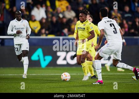 Vilarreal, Spanien. 19. Januar 2023. Spanisches Fußballspiel Villarreal gegen Real Madrid im La Ceramica Stadium, Vilarreal, Castellon 19. Januar 2023 Chukweze 900/Cordon Press Credit: CORDON PRESS/Alamy Live News Stockfoto