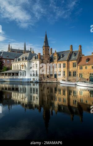 Eine Kanalstadt in Brügge, Belgien Stockfoto