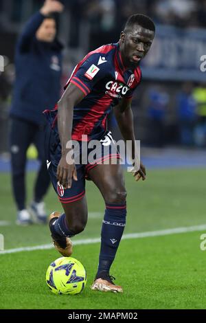 Rom, Italien. 19. Januar 2023. Musa Barrow of Bologna während des Italien-Fußballspiels, Stadio Olimpico, Lazio V Bologna, 19. Januar 2022 (Foto: AllSHotLive/Sipa USA) Guthaben: SIPA USA/Alamy Live News Stockfoto