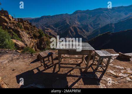 Alte verlassene Stadt Gamsutl Republik Dagestan, Russland Stockfoto