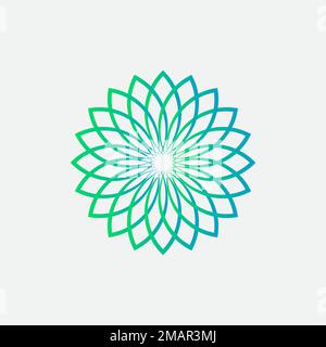 mandala-Logo-Elementvorlage, geeignet für Spa-, Yoga-, Meditations- und Spirituallogos im Vektorformat. Stock Vektor