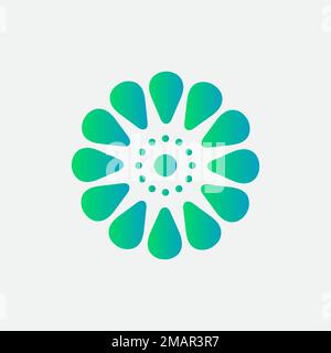 mandala-Logo-Elementvorlage, geeignet für Spa-, Yoga-, Meditations- und Spirituallogos im Vektorformat. Stock Vektor