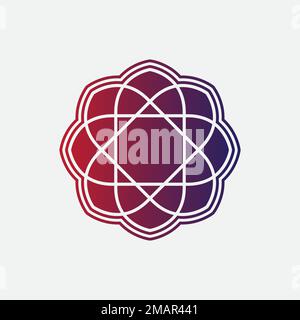 mandala-Logo-Elementvorlage, geeignet für Spa-, Yoga-, Meditations- und Spirituallogos im Vektorformat. Stock Vektor