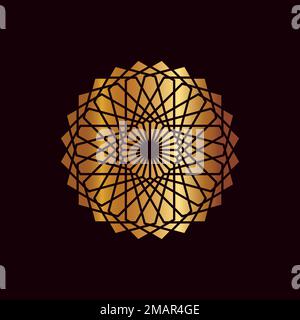 mandala-Logo-Elementvorlage, geeignet für Spa-, Yoga-, Meditations- und Spirituallogos im Vektorformat. Stock Vektor