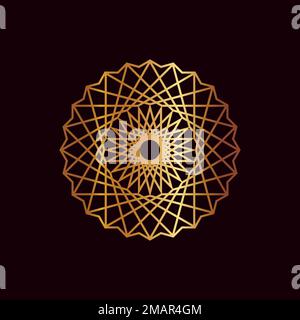 mandala-Logo-Elementvorlage, geeignet für Spa-, Yoga-, Meditations- und Spirituallogos im Vektorformat. Stock Vektor