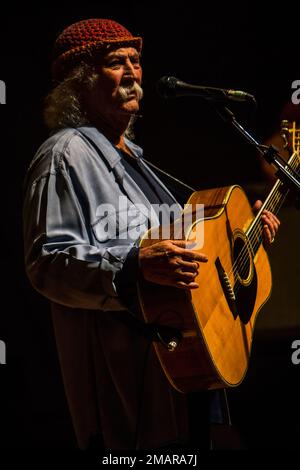 Mailand, Italien. 11. September 2018. David Crosby, Byrds und Crosby, Stills & Nash Mitbegründer, tritt live im Teatro Dal Verme in Mailand auf. Sänger und Songwriter David Crosby stirbt für 81 Credit: SOPA Images Limited/Alamy Live News Stockfoto