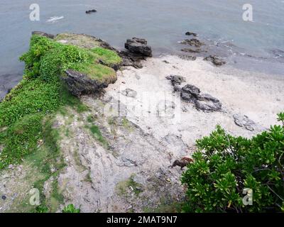 Boulder auf der Insel, Red Rock Stockfoto